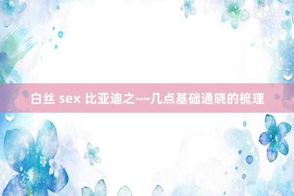 白丝 sex 比亚迪之~~几点基础通晓的梳理