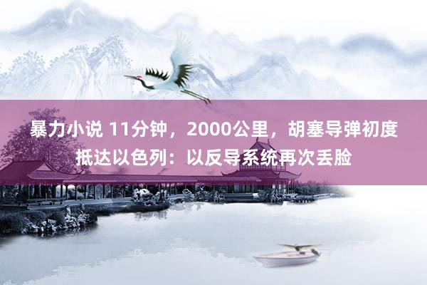 暴力小说 11分钟，2000公里，胡塞导弹初度抵达以色列：以反导系统再次丢脸