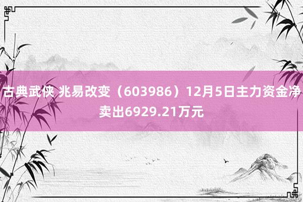 古典武侠 兆易改变（603986）12月5日主力资金净卖出6929.21万元