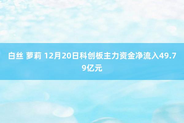 白丝 萝莉 12月20日科创板主力资金净流入49.79亿元