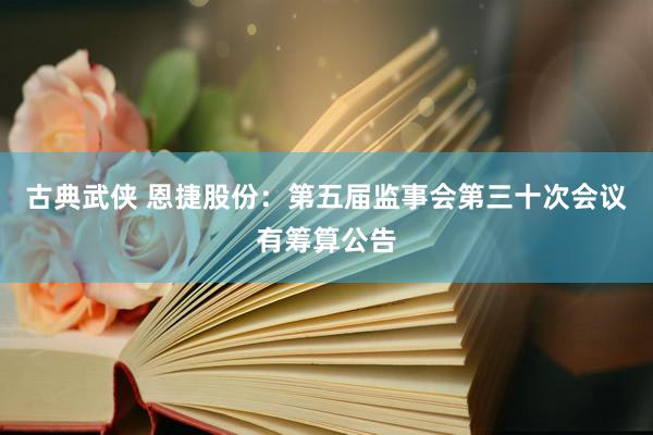 古典武侠 恩捷股份：第五届监事会第三十次会议有筹算公告